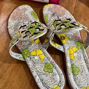 Tory Burch Miller Sandal size 7 floral print